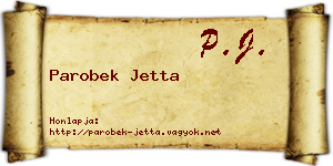 Parobek Jetta névjegykártya